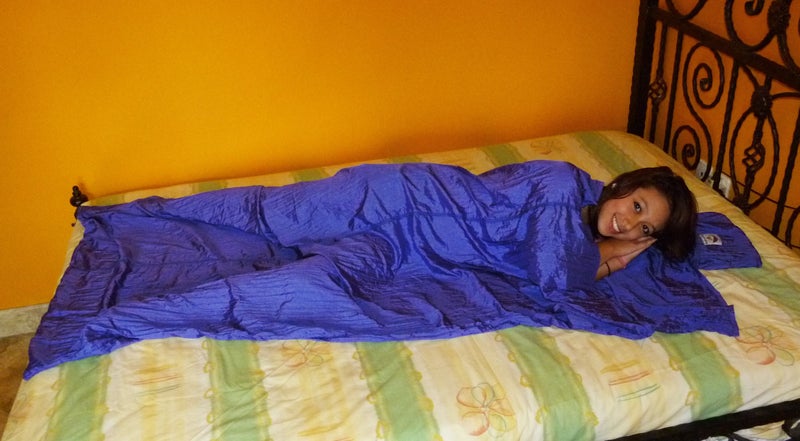Hammock Bliss Sleep Sack - Travel and Camping Sleeping Sheet - Sleeping Bag Liner and Travel Pillow - Dream in Bliss (Purple) - Image 2